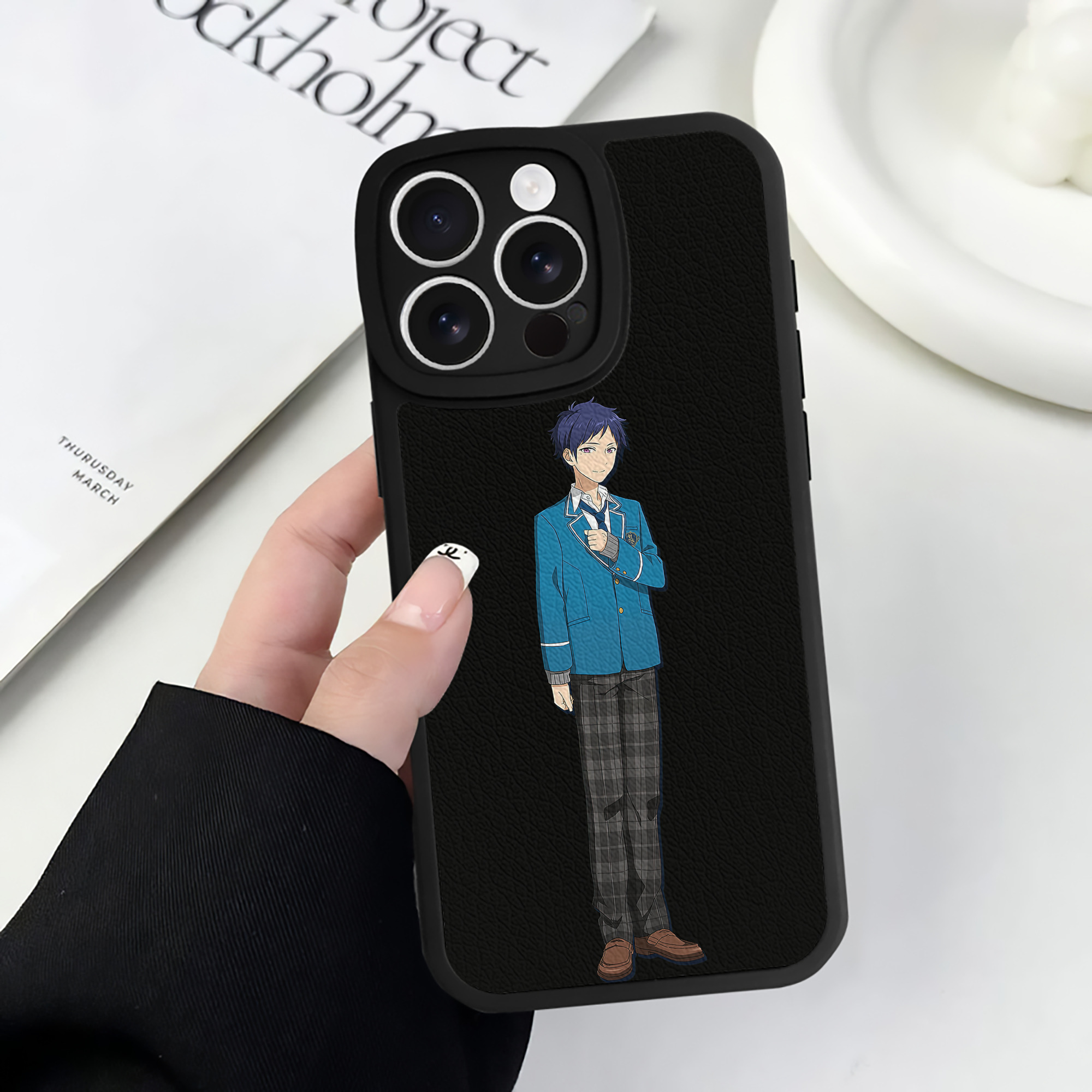 （画像用） あんさんぶるスターズ! Ensemble Stars 【iPhone 16シリーズ対応】シリコンスマホケース（レザー調） 材質：シリコン